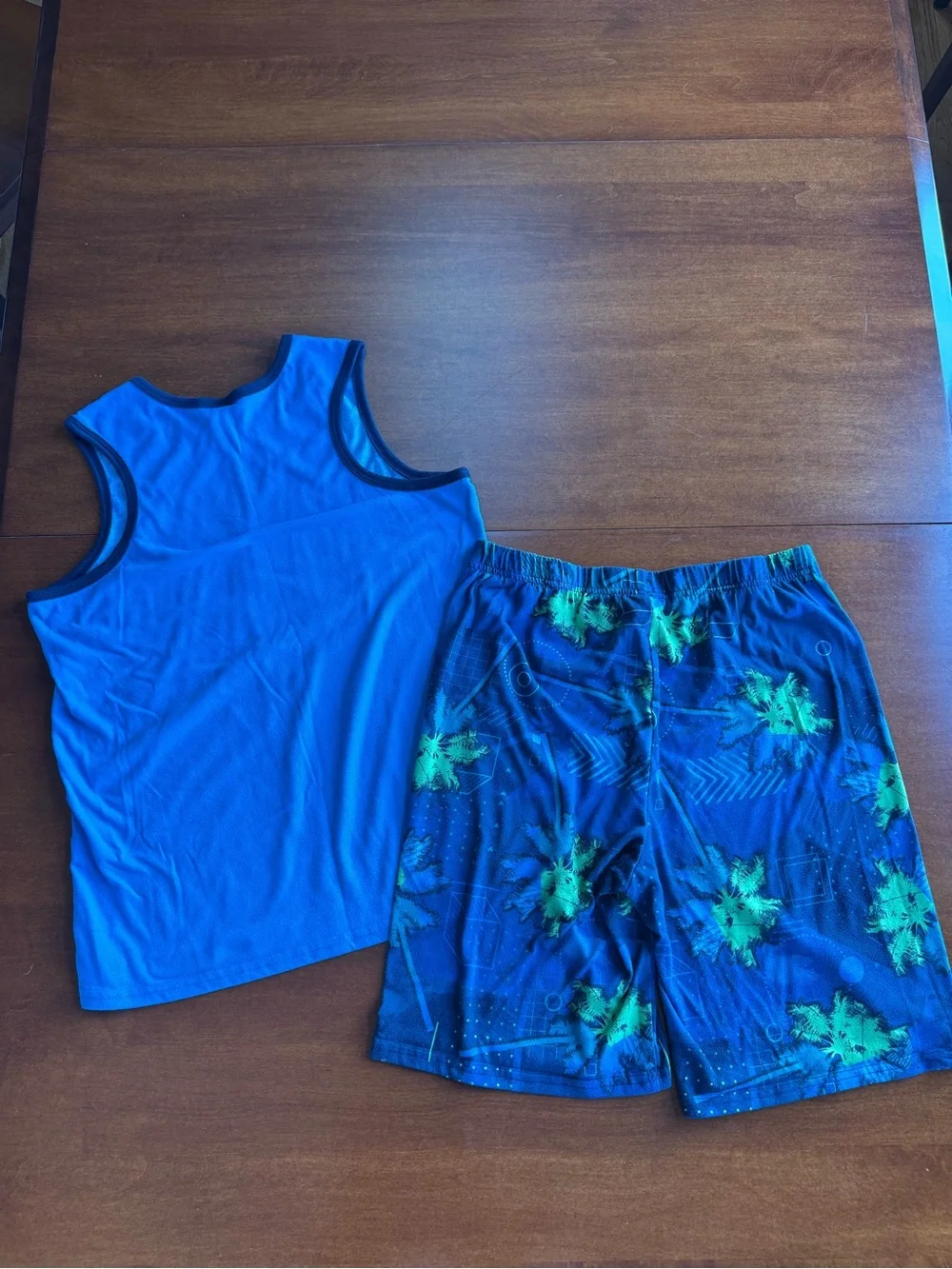The Children’s Place Boys Size 16 XXL Aloha Tropical 2 Piece Pajama Set